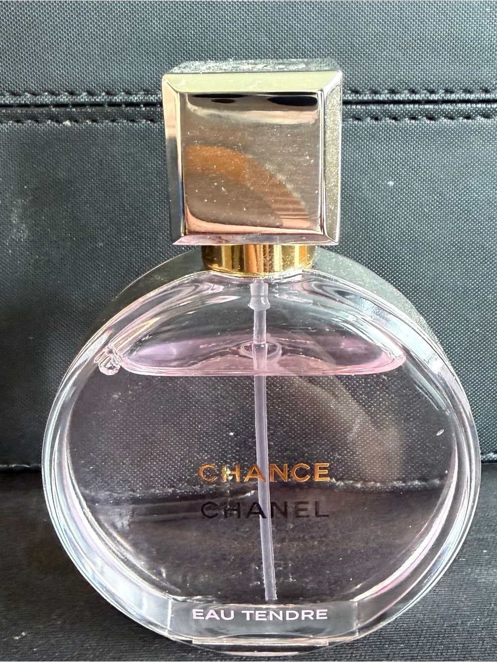 CHANEL Chance Eau de Parfum - Pink Glass with Gold Plate 1.2 ounces - Picture 3 of 4